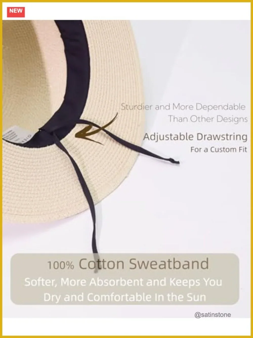 Packable Unisex Fedora Sun Hat - Breathable Cotton Blend for Travel & Beach